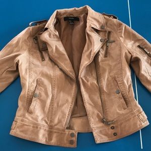 Forever 21 Women’s S Tan Faux Leather Jacket