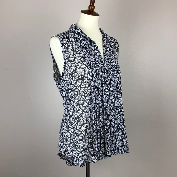 H&M+ Print Button Front Sleeveless Blouse - Picture 4 of 8