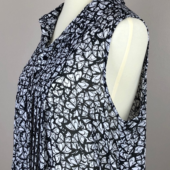 H&M+ Print Button Front Sleeveless Blouse - Picture 7 of 8