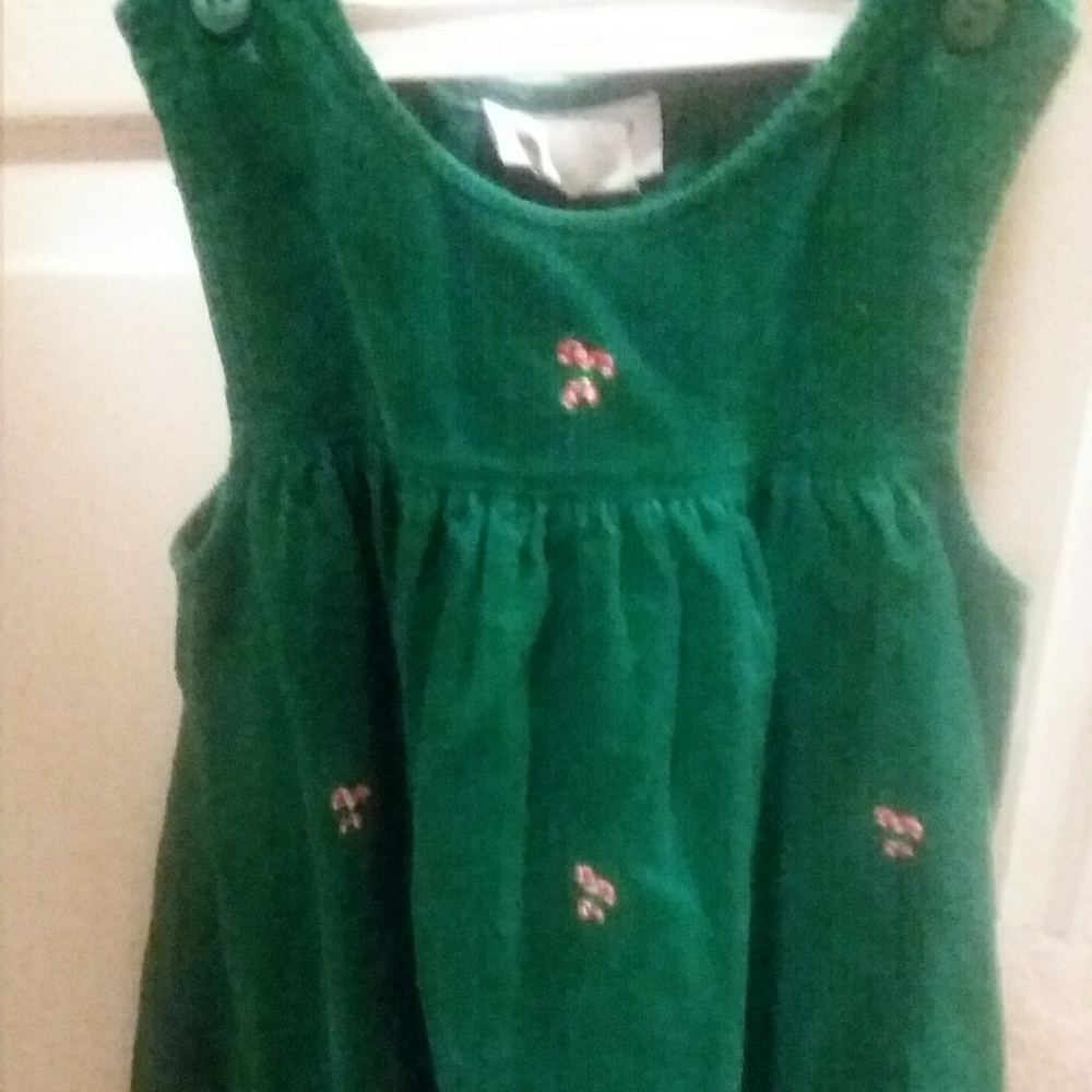 Holiday, Green cordoury candy cane dress