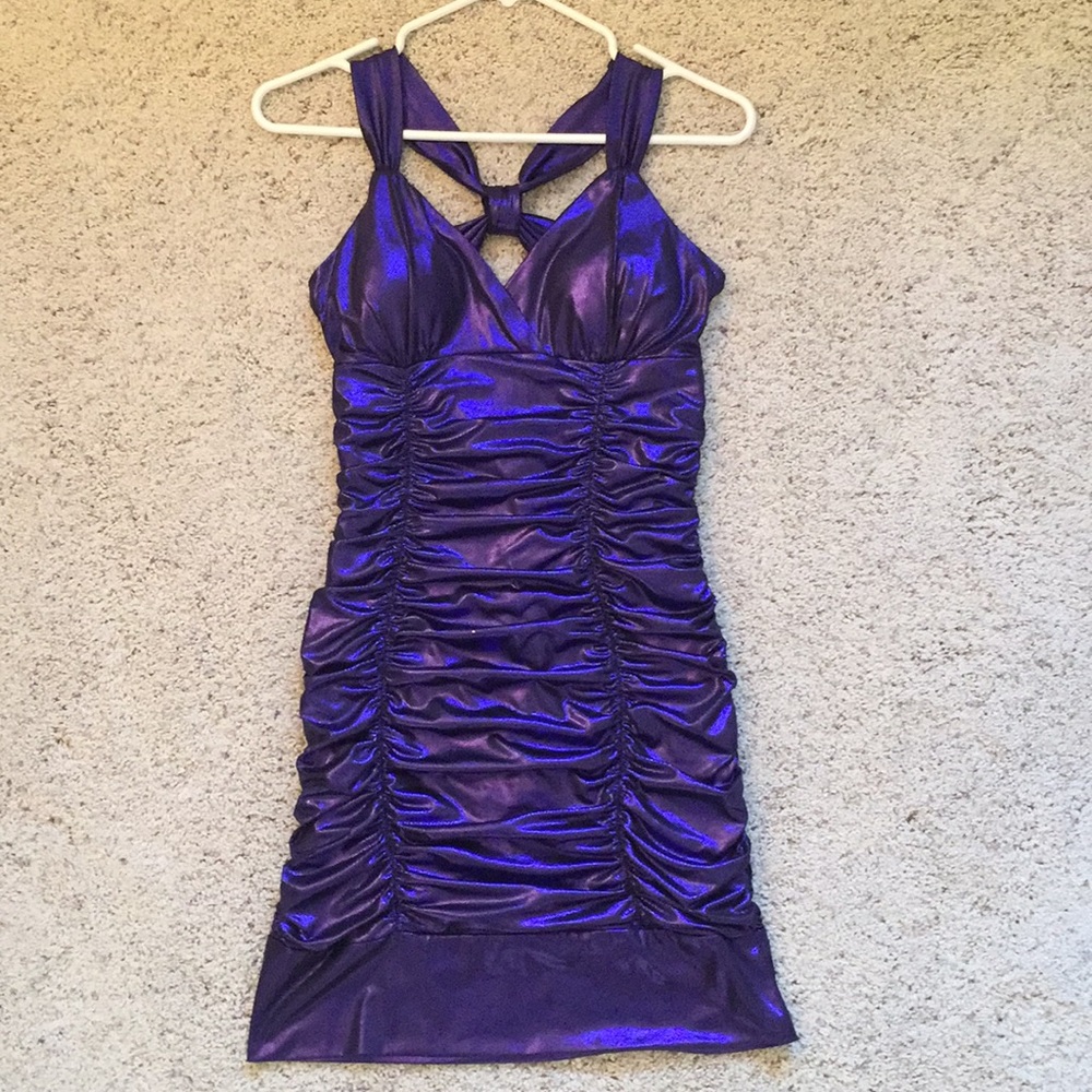 Taboo shiny purple dress