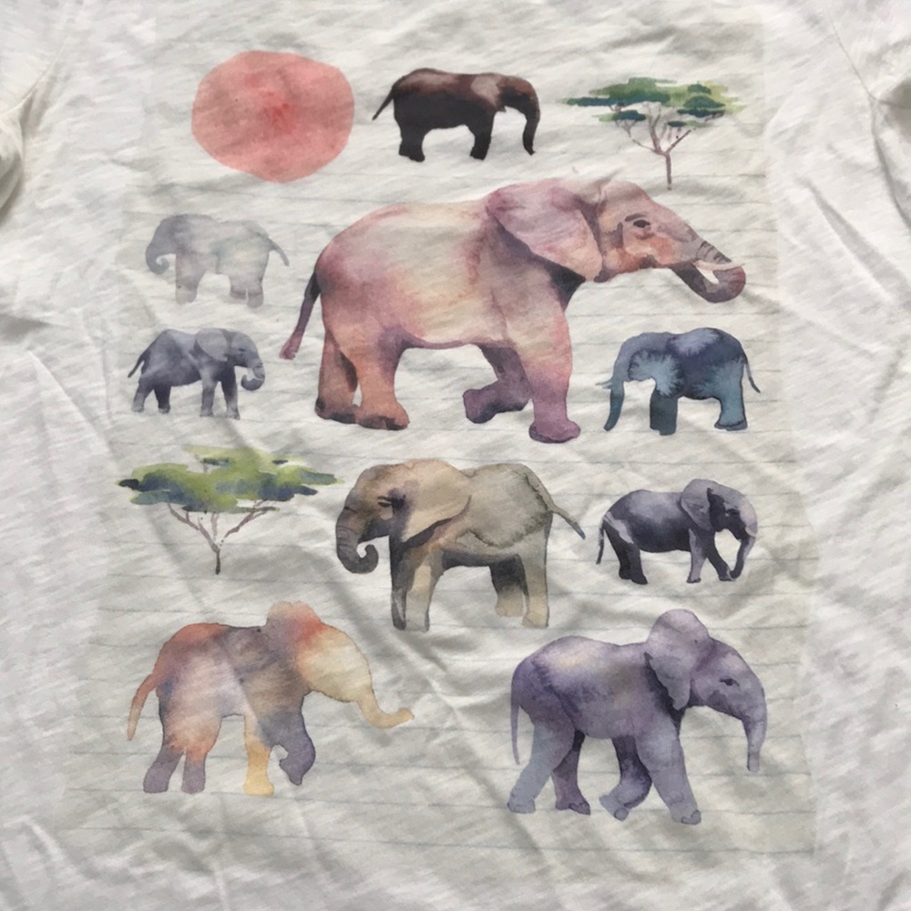 J. Crew Elephant Tee