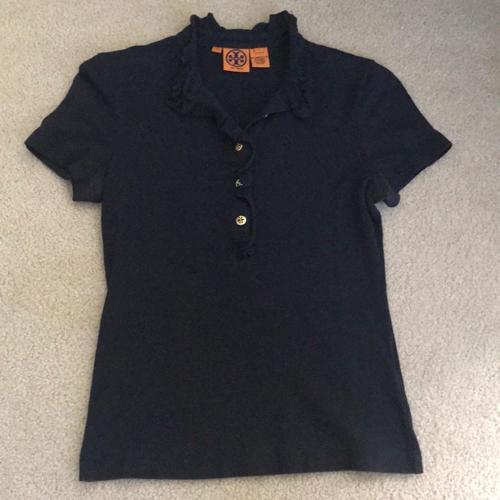 Tory Burch Navy Short Sleeved Polo Shirt