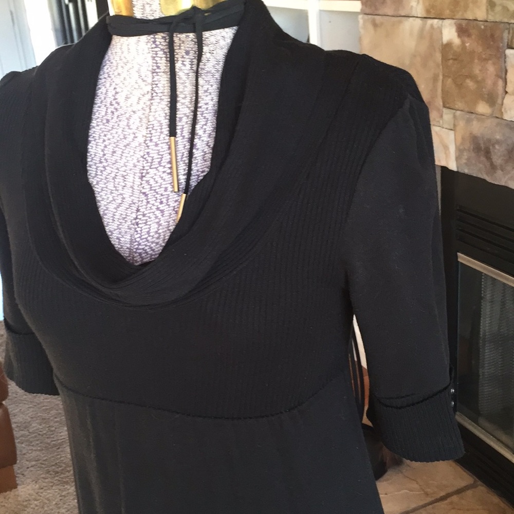 Black knit dress