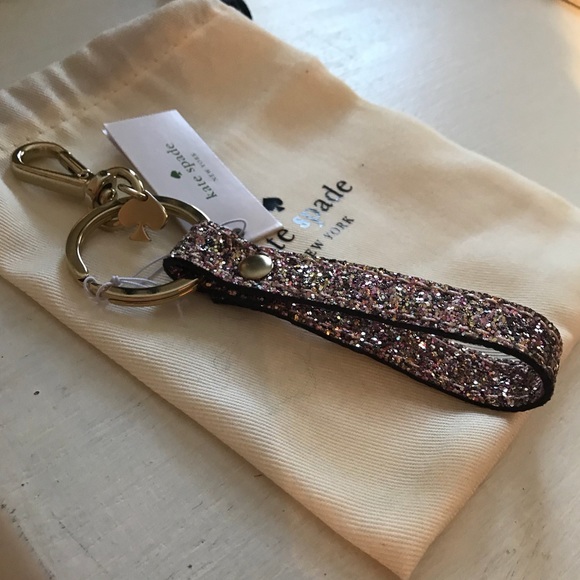 kate spade Accessories - 🎀NEW🎀KATE SPADE ROSEGOLD GLITTER KEYFOB