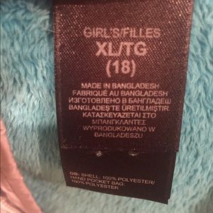 Girls Aqua NorthFace OSO Hoodie size XL18