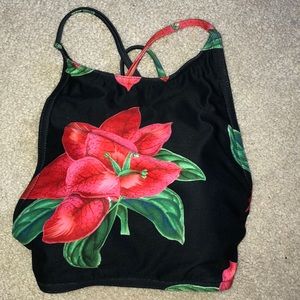 Medium floral bikini top