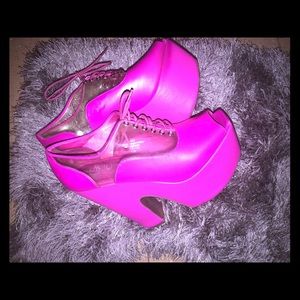 Carter sheer platforms Jeffery Campbell