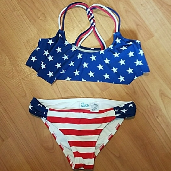 California Waves Other - Patriotic American Flag Bikini
