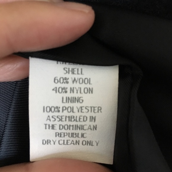 HP🎉{Herman Kay} NWOT Black Vintage Wool Peacoat - Picture 6 of 7