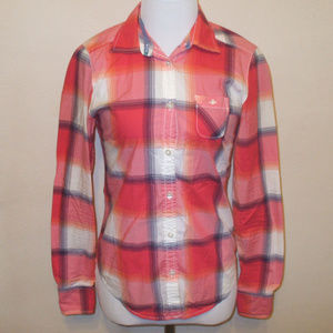 AEO Favorite Fit Plaid Button Down Shirt