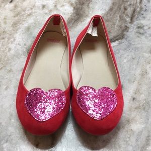 Adorable girls heart shoes