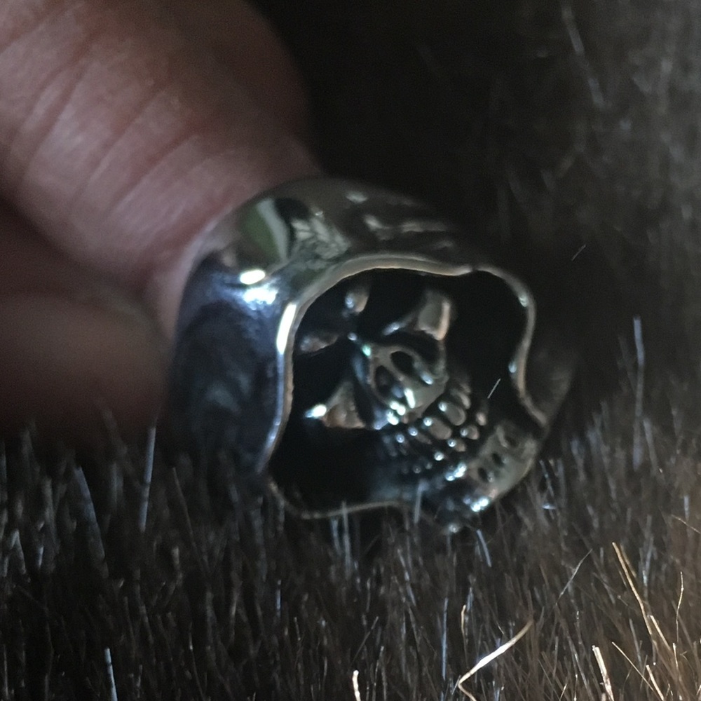 Skull Silver Ring - image 1