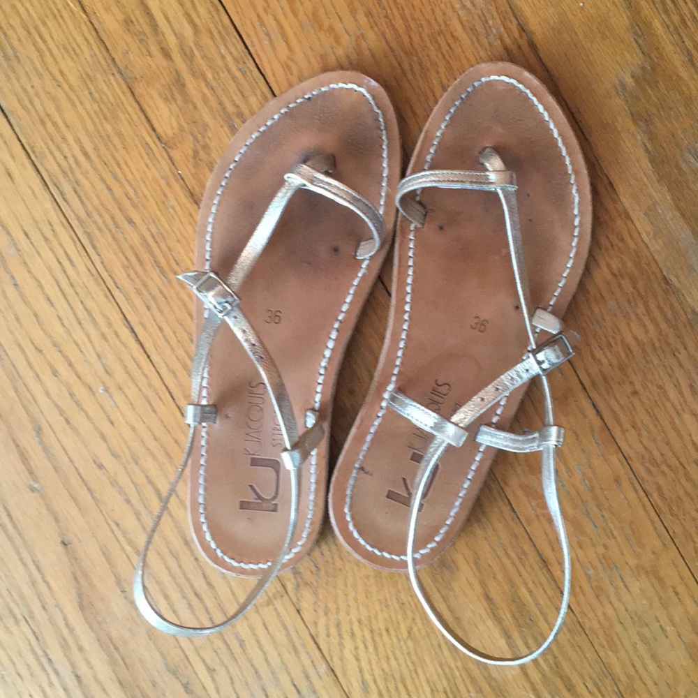 K. Jacques gold metallic sandals good condition 36