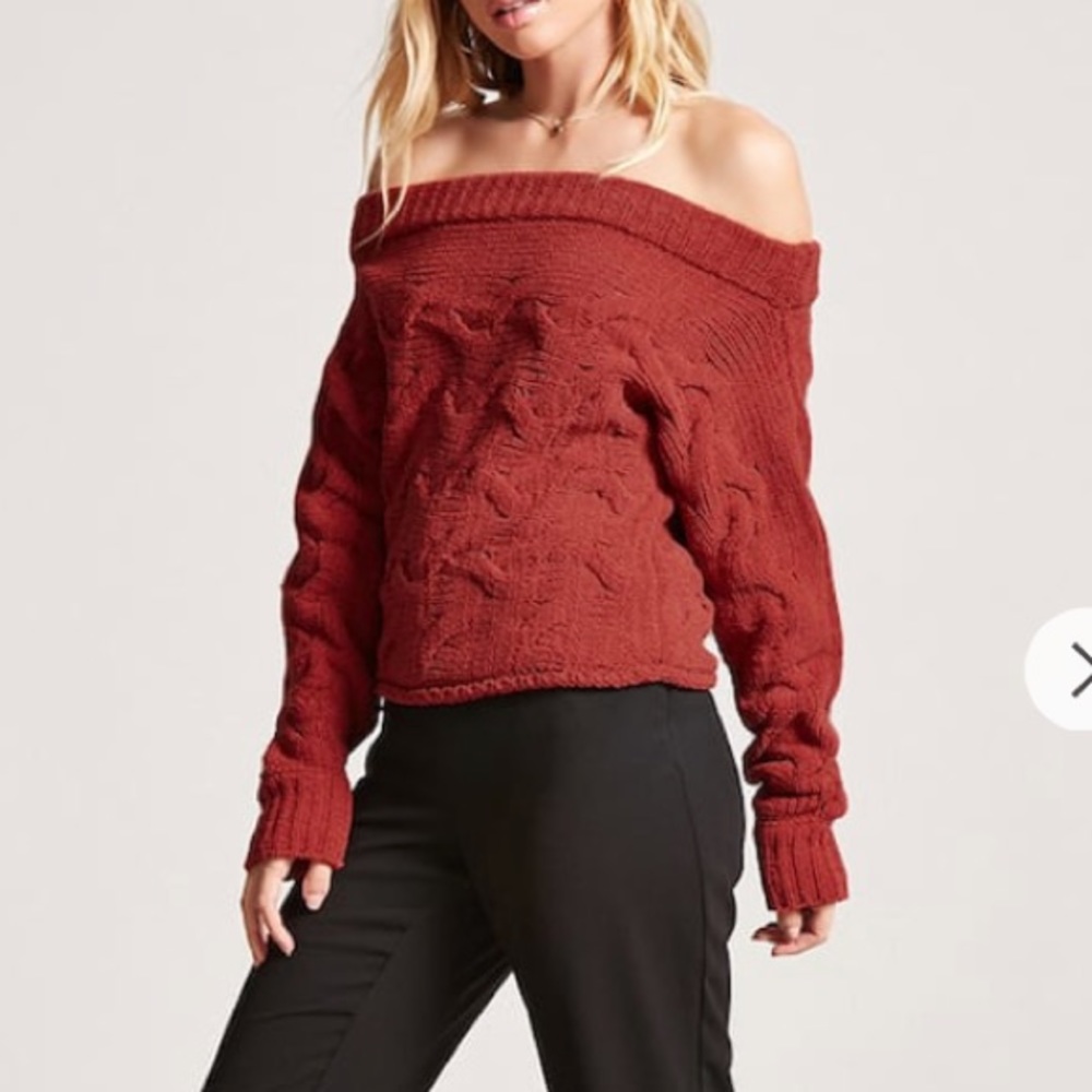 Forever 21 off the shoulder sweater