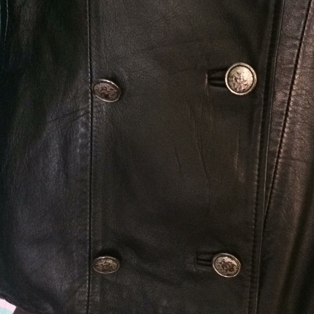 sale 🎉 LNR genleather black jacket guc szXS - Picture 3 of 8