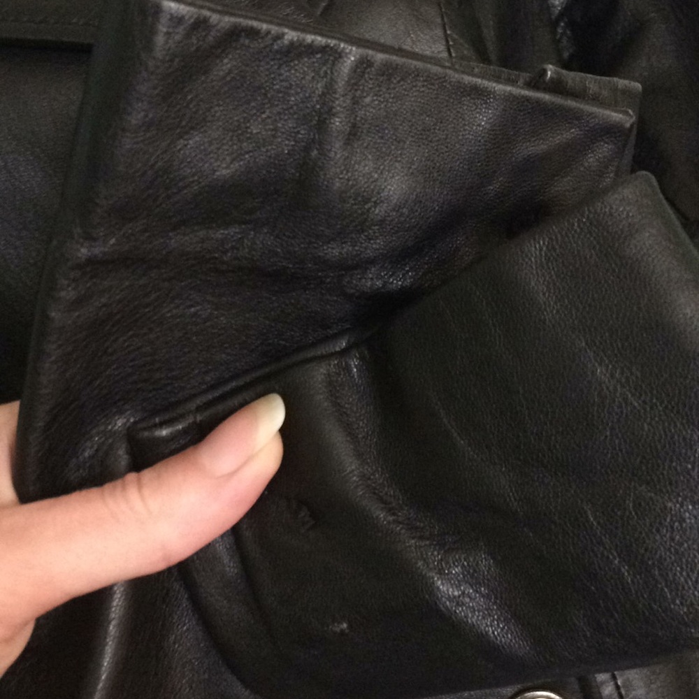 sale 🎉 LNR genleather black jacket guc szXS - Picture 4 of 8