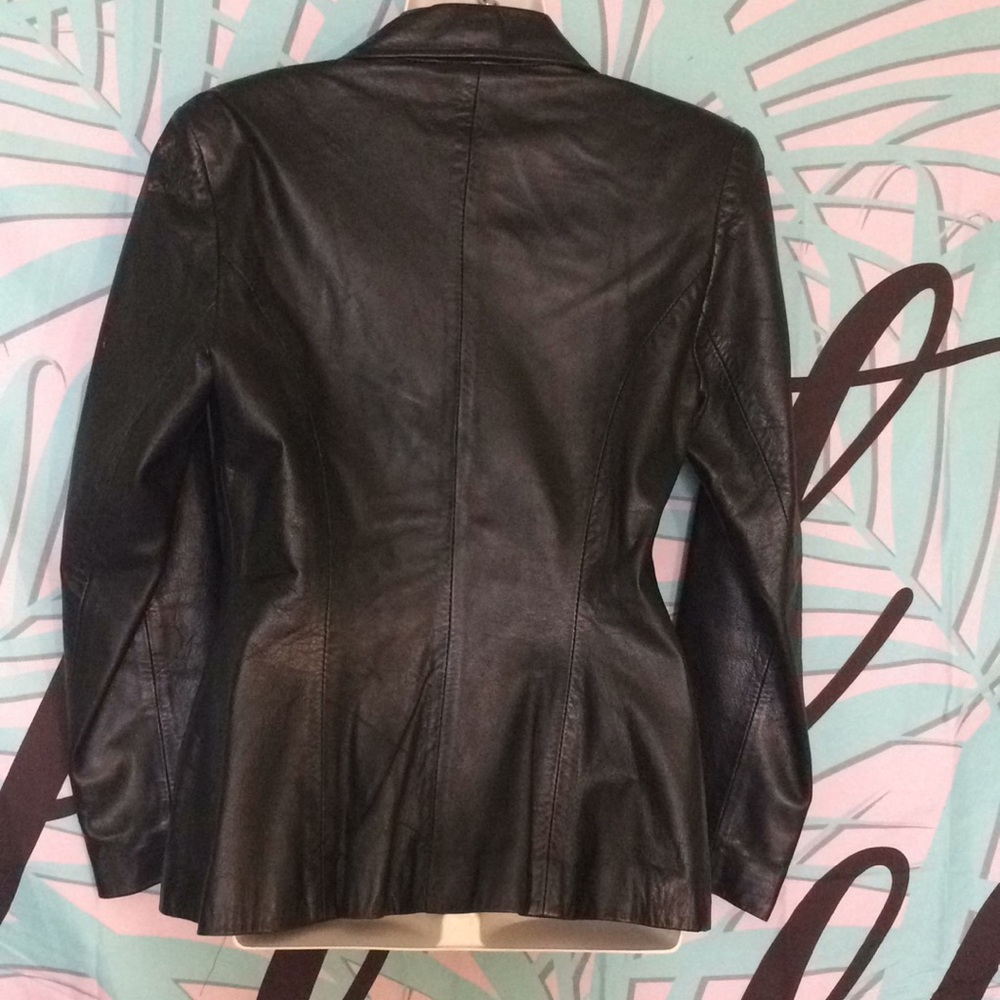 sale 🎉 LNR genleather black jacket guc szXS - Picture 5 of 8