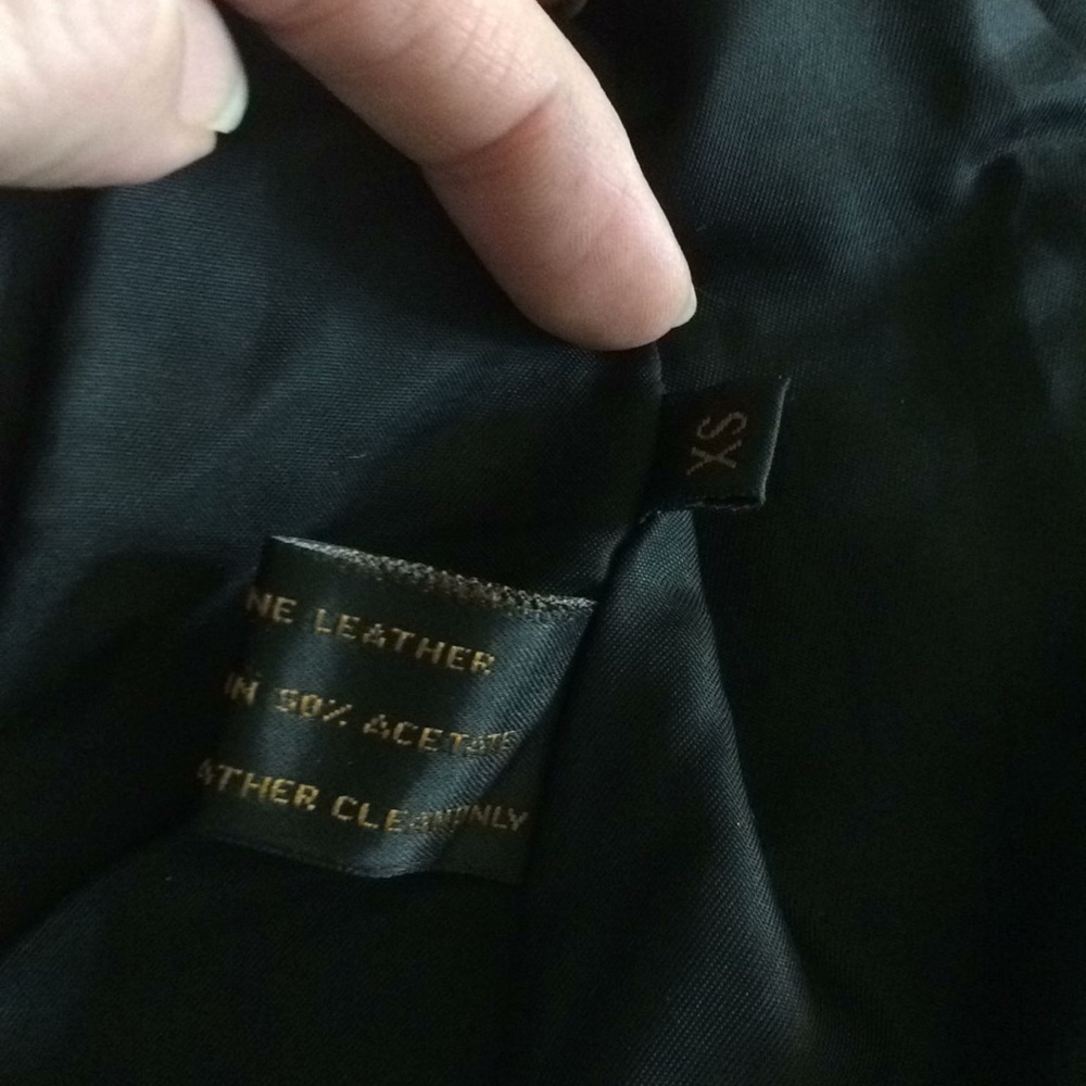 sale 🎉 LNR genleather black jacket guc szXS - Picture 6 of 8