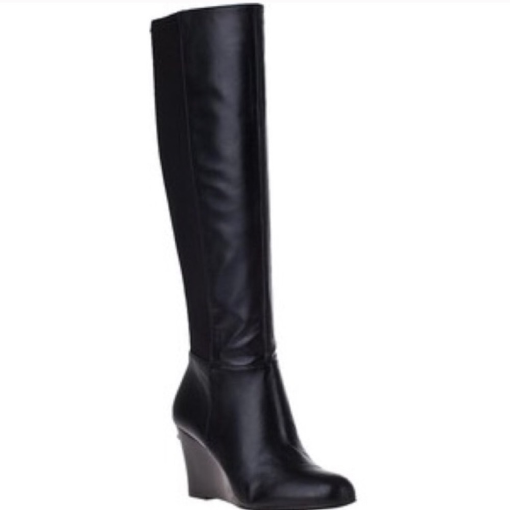 Michael Kors Leather Wedge Boot