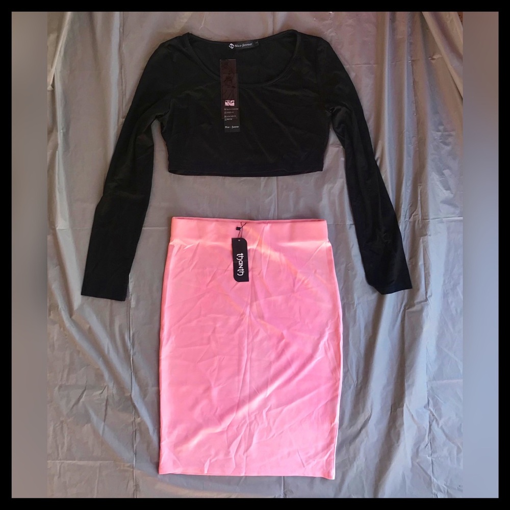 ❌SOLD❌Bundle Pencil Skirt, Crop Top