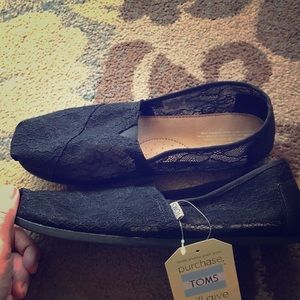 Brand New Black Lace Tom’s!!!