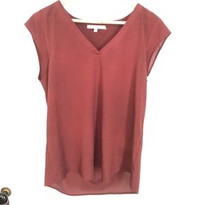 Burgundy Daniel Rainn Wrinkle-Free Blouse, Size M