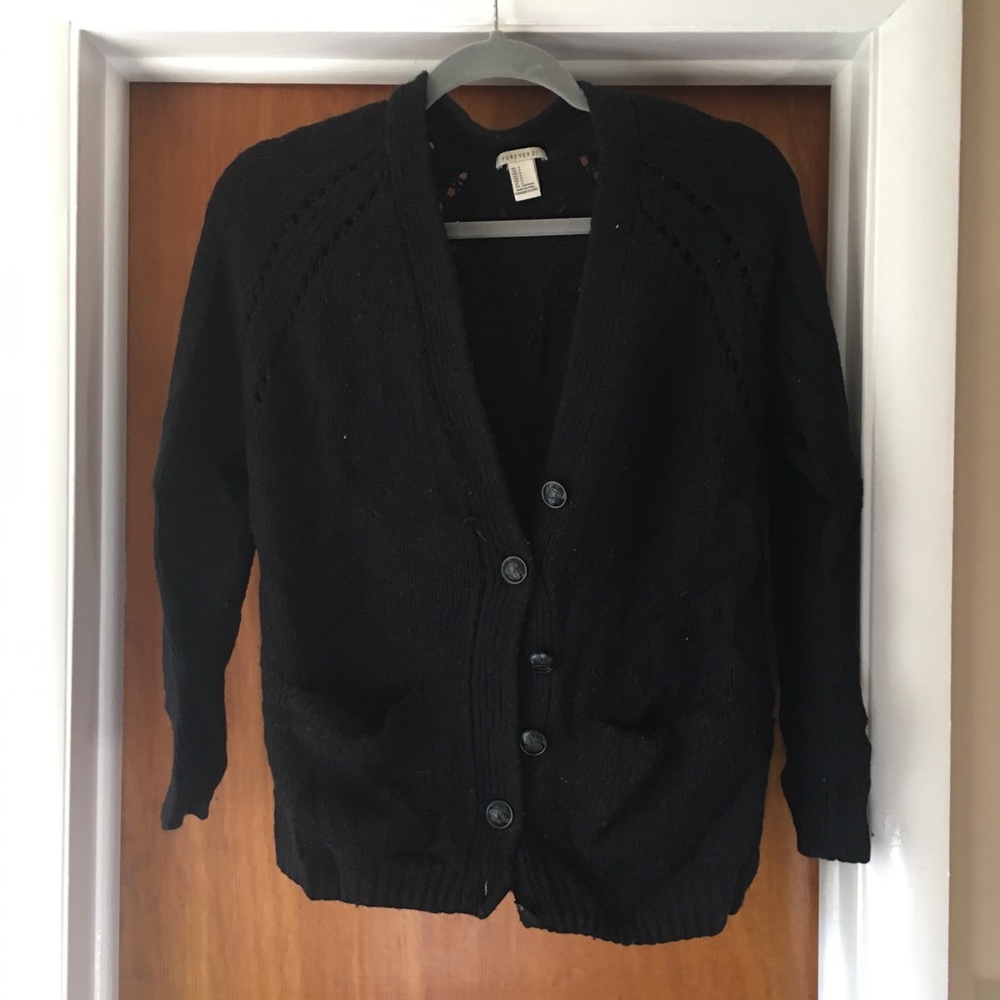 Forever 21 Black Cardigan