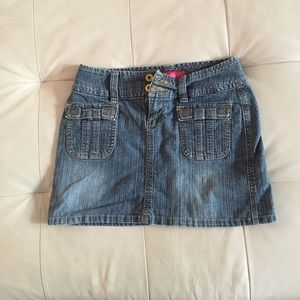 Denim mini skirt