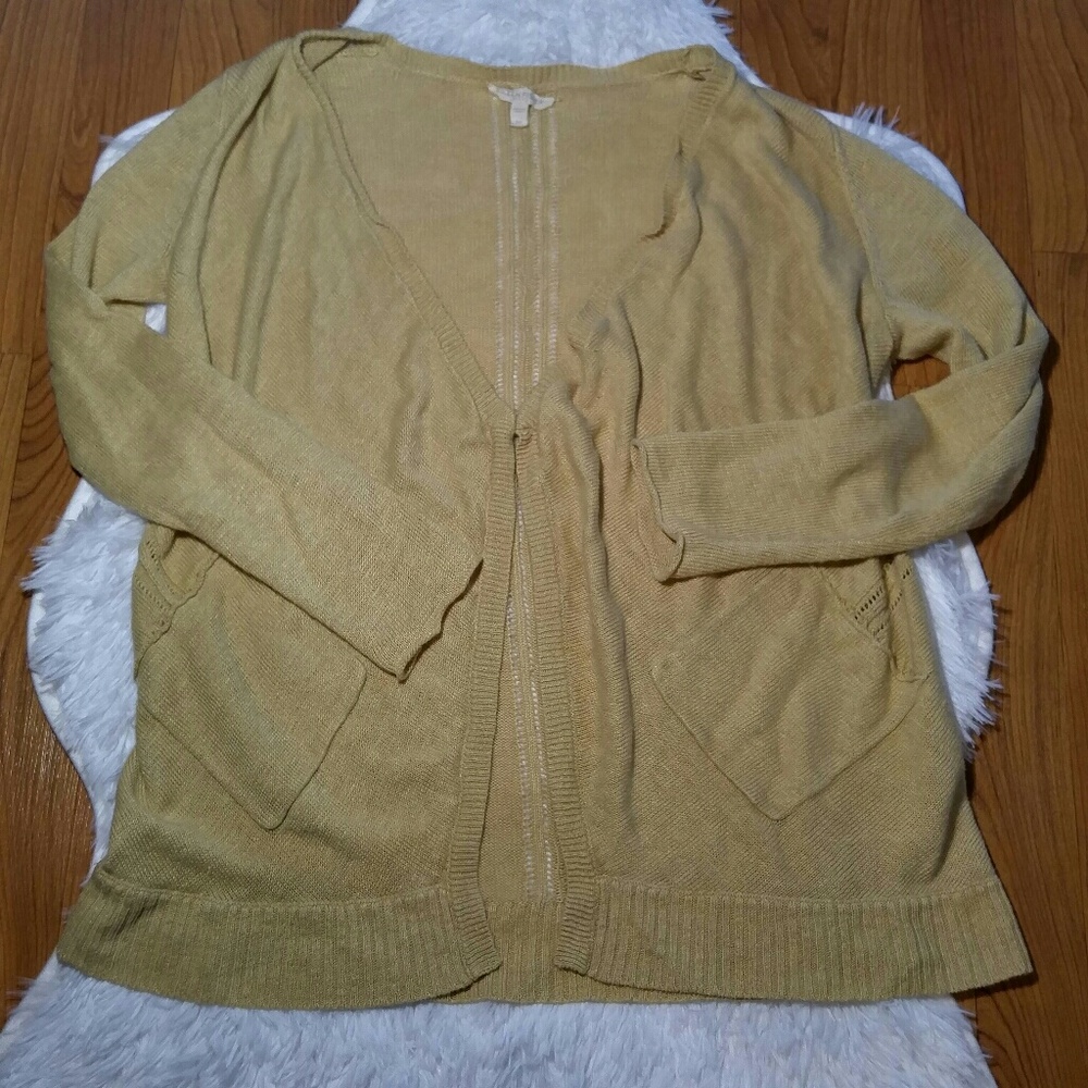 Eileen Fisher Linen Open Front Cardigan