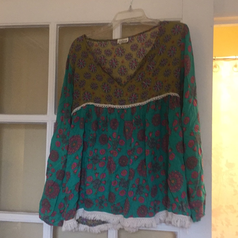 Cotton floral blouse