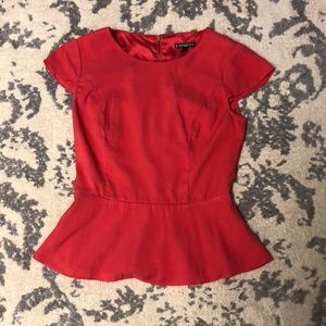 Express Peplum Short Sleeve Top