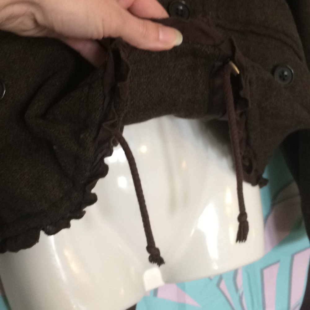 Sale Gap 💯wool coat single breast adj waist - Picture 6 of 8