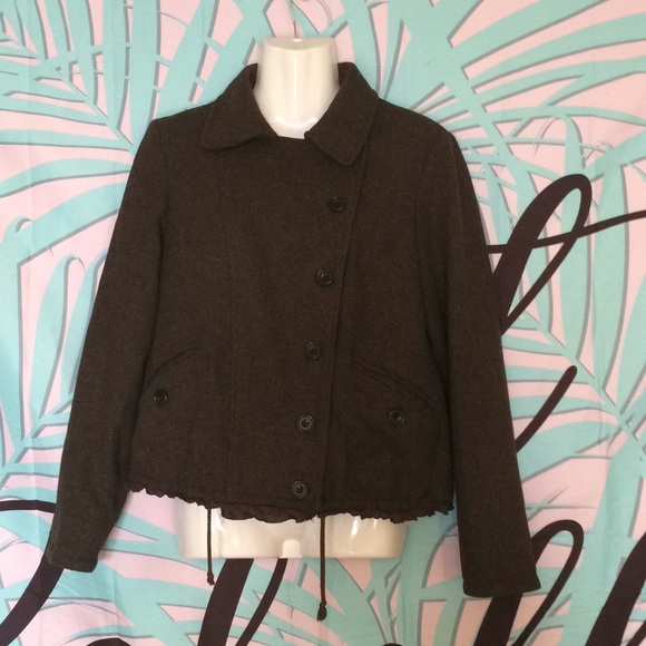 Sale Gap 💯wool coat single breast adj waist - Picture 5 of 8