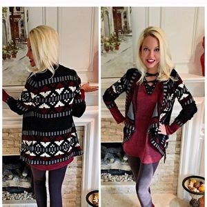 Aztec print sweater