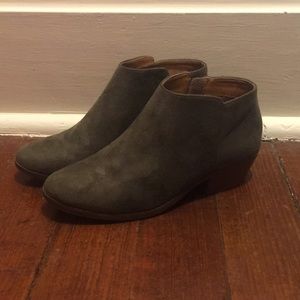 Green ankle booties