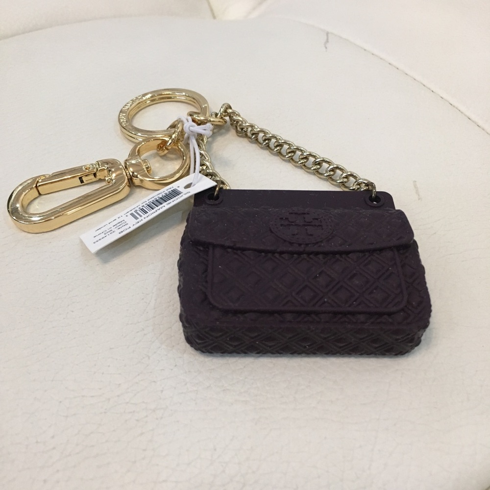 Tory Burch Silicone Marion key chain/fob