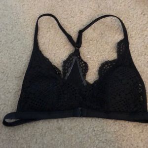 Black lace bralette. Lightly lined.