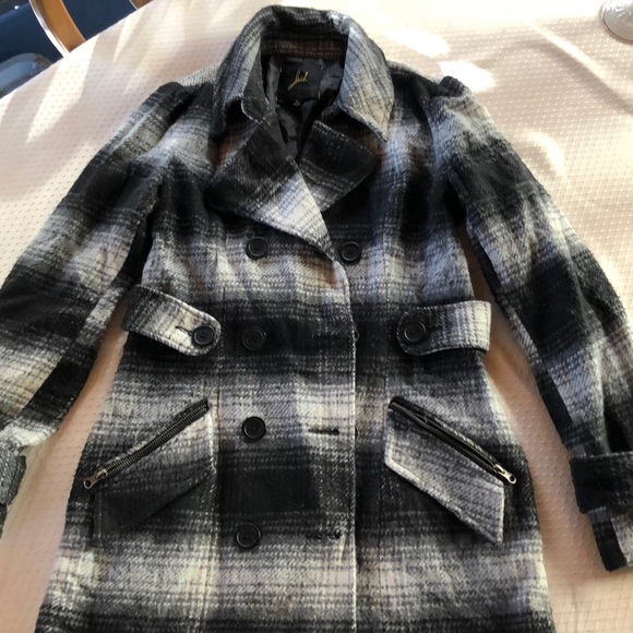 Plaid pea coat - Picture 1 of 3