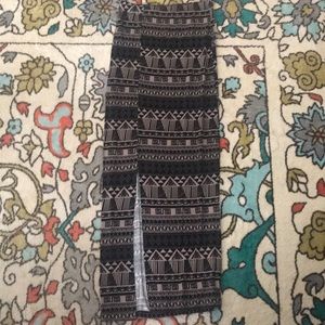 aztec print long skirt