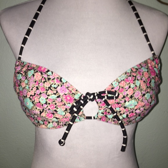 Roxy floral triangle string bikini top - Picture 2 of 5