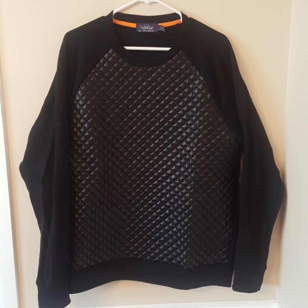 Men's Topman Textured Sweatshirt