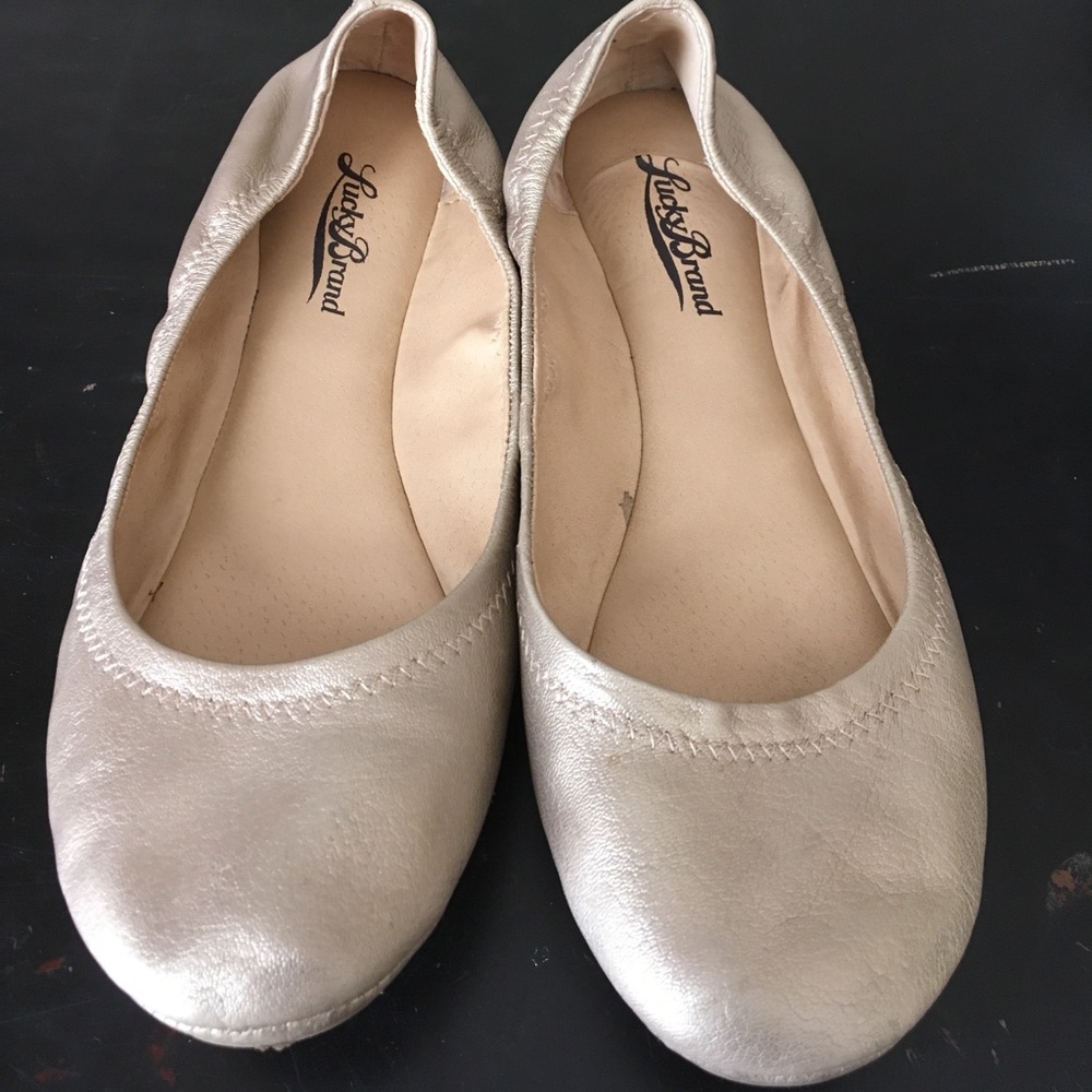 Gold ballet flats, Lucky brand