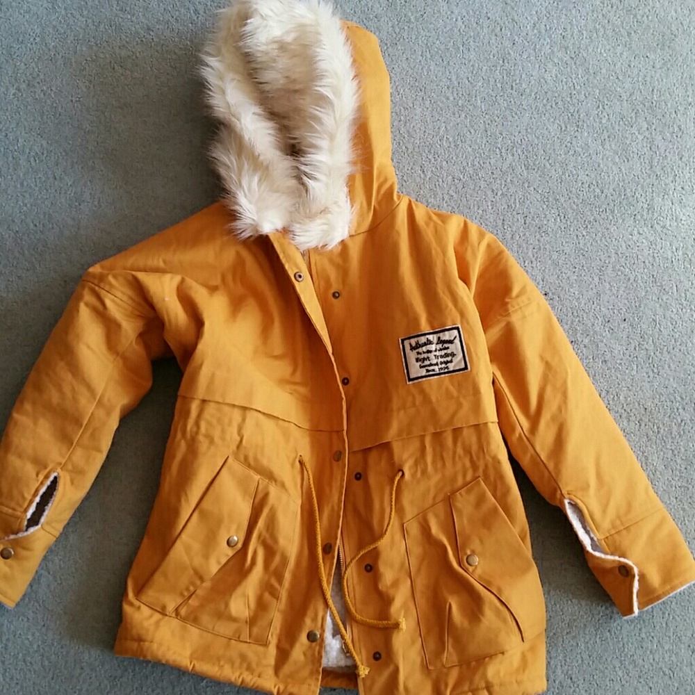 Yellow Fleece Lined Jacket