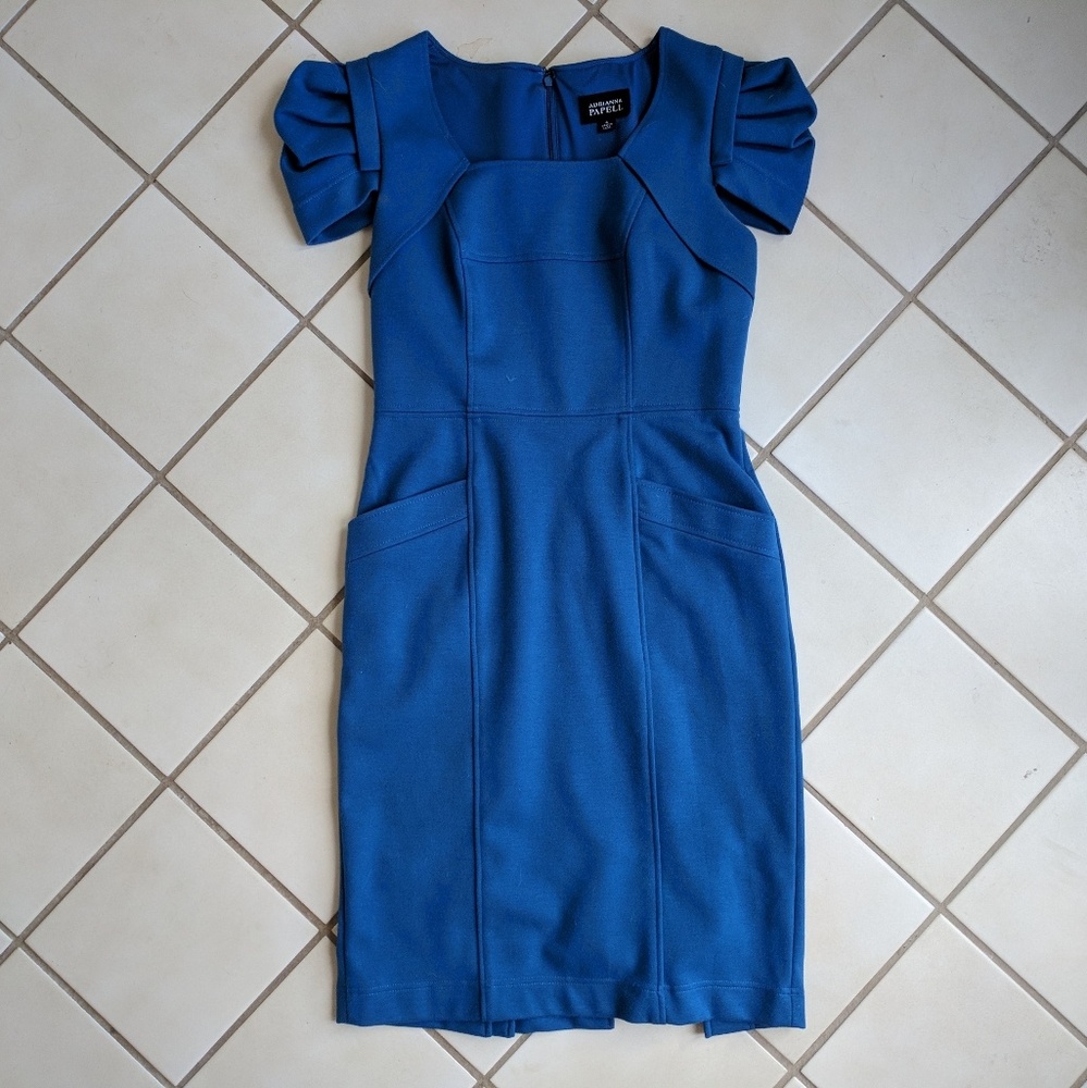 Blue structured dress