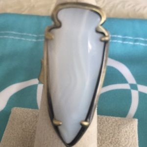 Kendra Scott Kenny cream agate adjustable ring