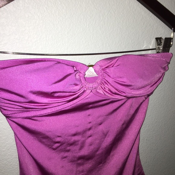 J. Crew lilac strapless one piece swimsuit - Picture 2 of 5