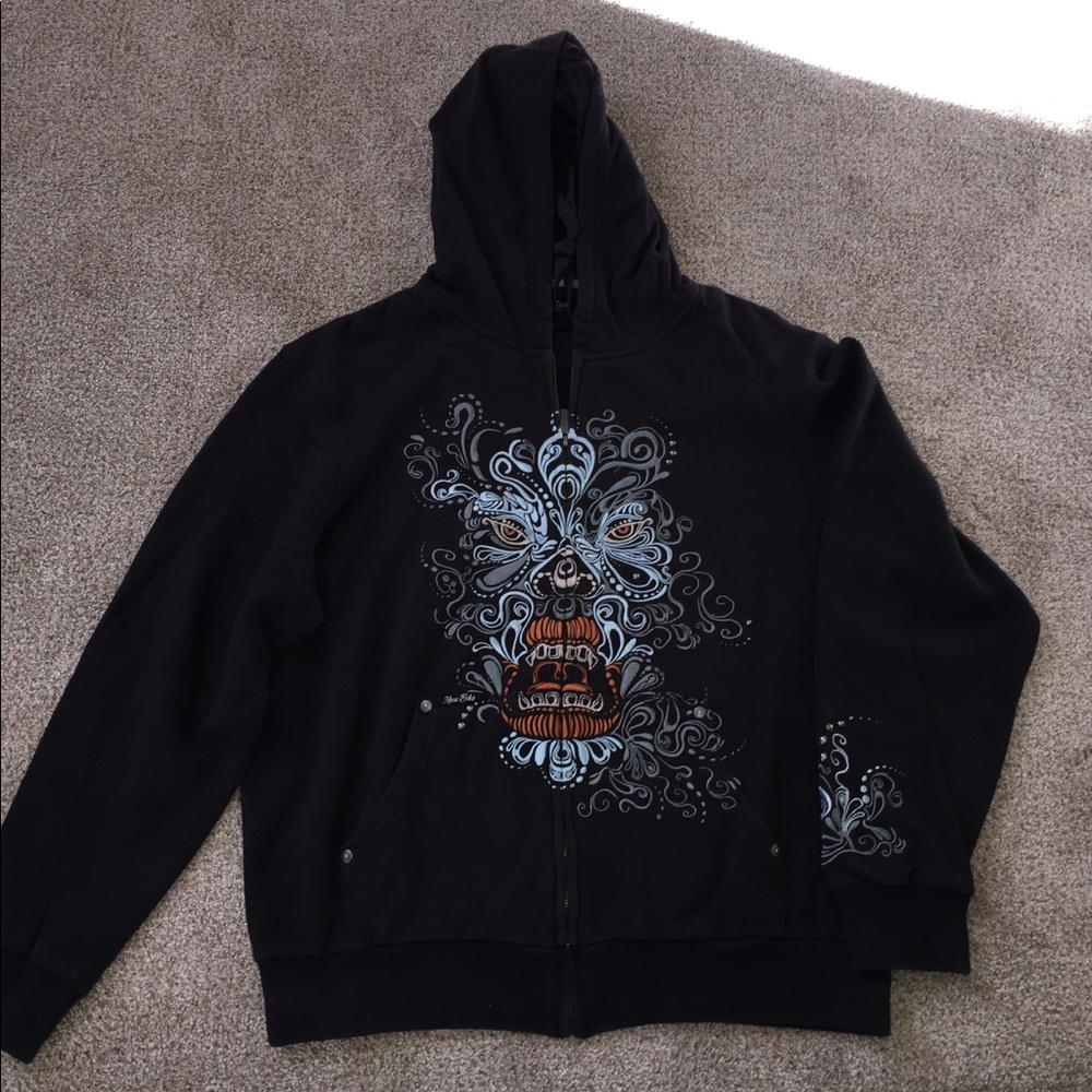 Ecko  navy blue hooded sweatjacket