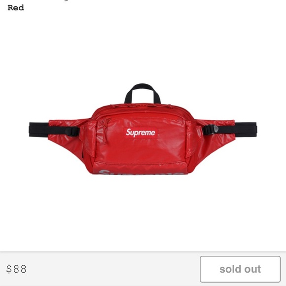 supreme fanny pack red