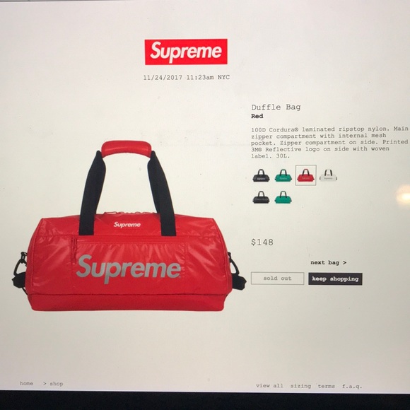 Supreme Duffle Bag Red In Packaging - Picture 2 of 2